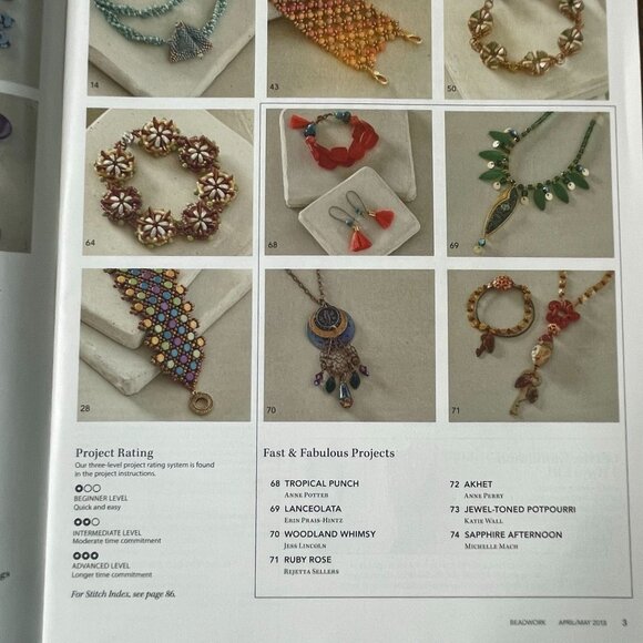 Beadwork Magazine Jewelry Crafting Book u Arp May 2018  Vol 21 No 3 Convertible - Picture 5 of 8